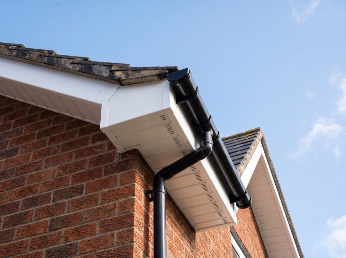 New white fascias, soffits and black guttering
